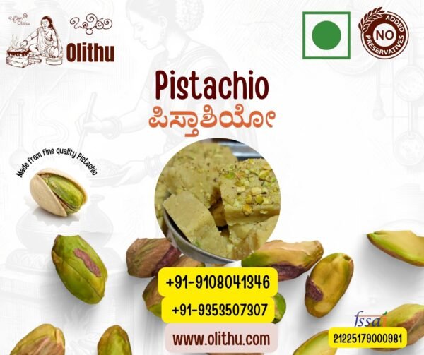 Pistachio – Pista Mithai | Dry Fruit Sweet | Handmade Indian Dessert by Olithu