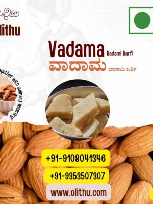 Vadama – Almond Mithai | No Added Sugar | Handmade by Olithu
