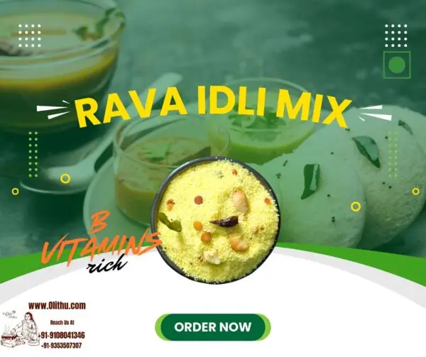 Rava Idli Instant Mix – Ready-to-Cook Breakfast | Soft & Fluffy | Olithu