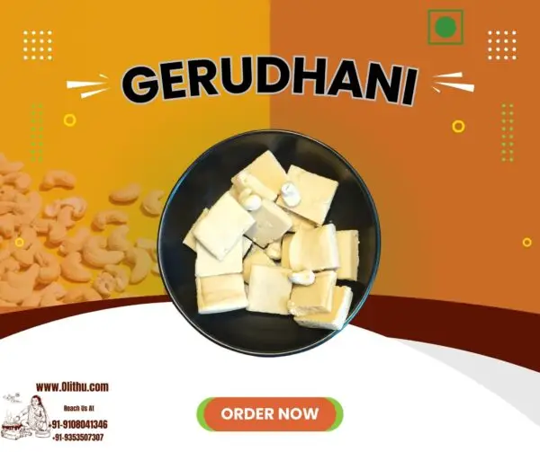 Gerudhani – Cashew Mithai | Kaju Sweet | Handmade Traditional Dessert by Olithu