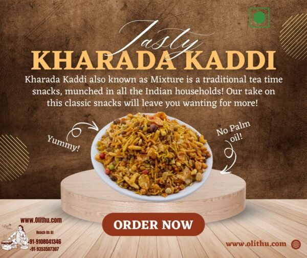 Kharada Kaddi – Spicy Mixture Snack | South Indian Namkeen | Olithu